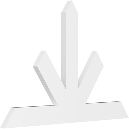 Ekena Millwork Saratoga Architectural Grade PVC Gable Bracket, 60"W x 40"H x 2"D x 6"F, 16/12 Pitch GBP060X40X0206SAR00